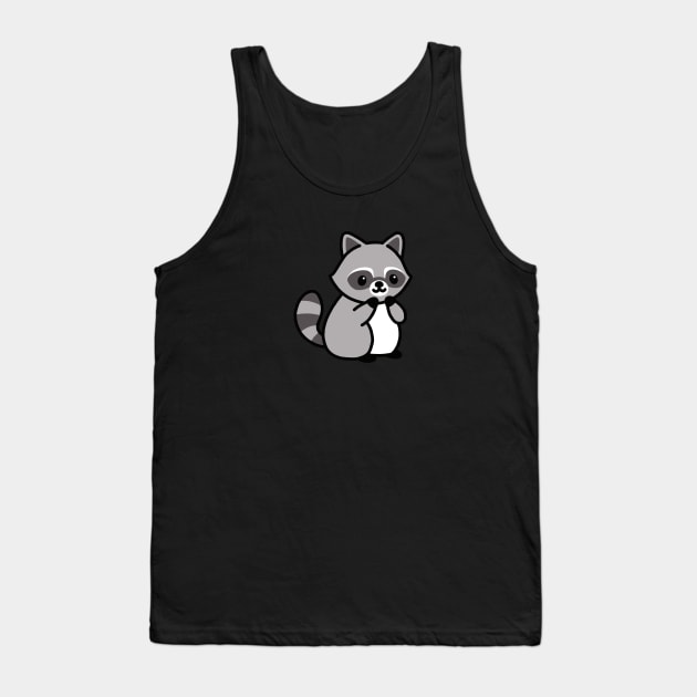 Raccoon Tank Top by littlemandyart